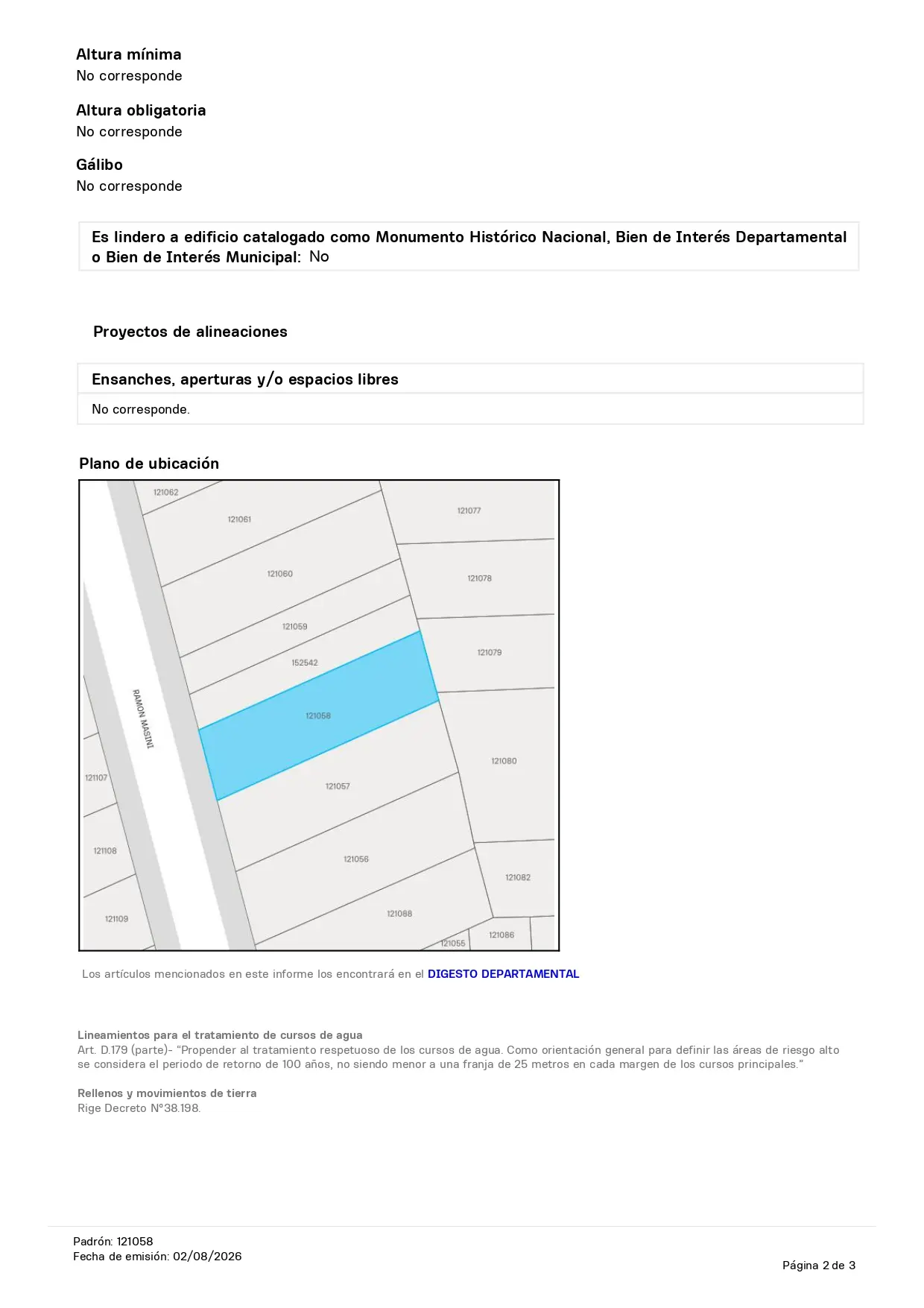 Certificado Padrón