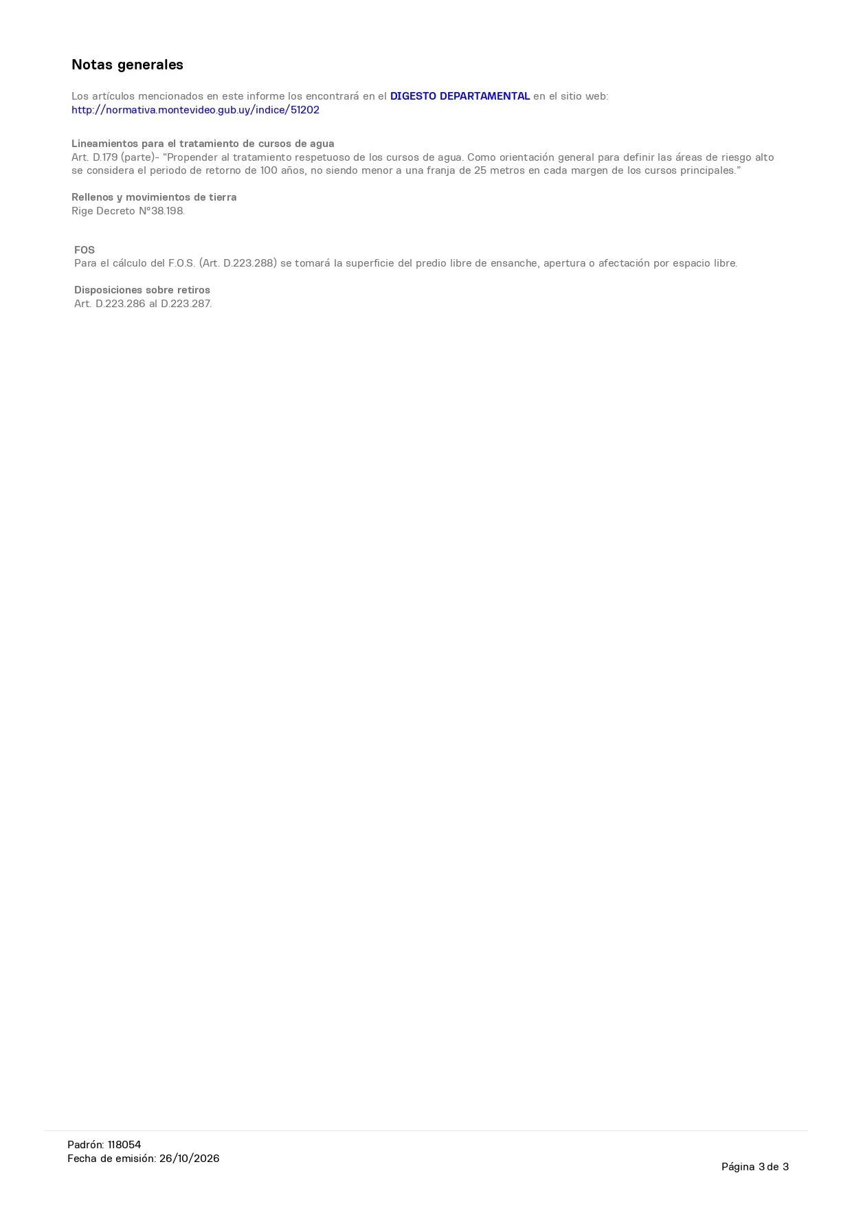 Certificado padrón